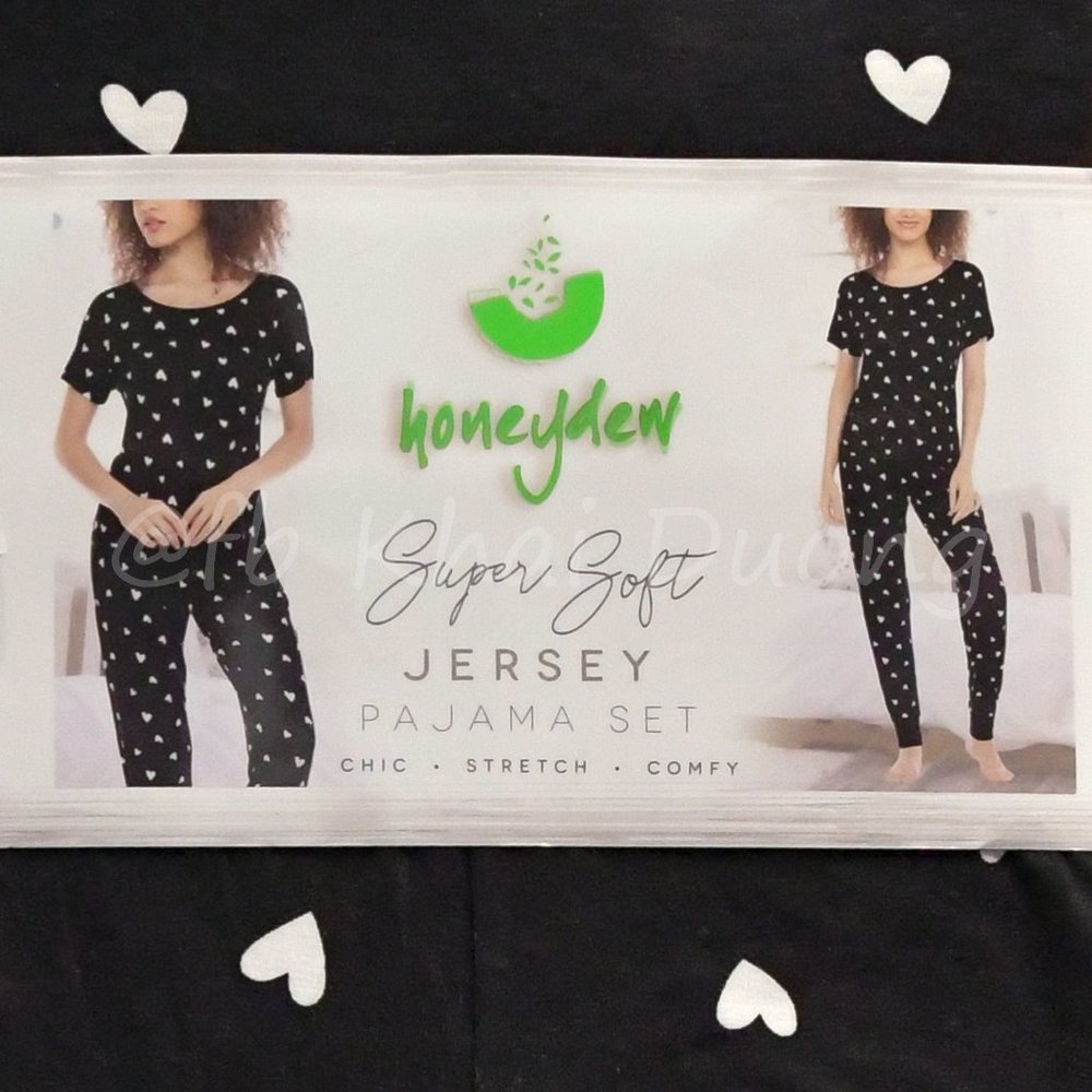 Honeydew Intimates women super soft jersey‎ Pajama set BLACK